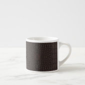 Brauner Alligator Textur Print Espressotasse (Rechts)