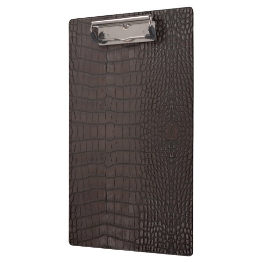 Brauner Alligator Textur Print Klemmbrett (Links)