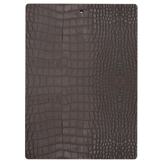 Brauner Alligator Textur Print Klemmbrett (Rückseite)