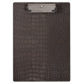 Brauner Alligator Textur Print Klemmbrett (Vorderseite)