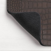 Brauner Alligator Textur Print Mousepad (Ecke)