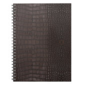 Brauner Alligator Textur Print Notizblock (Vorderseite)