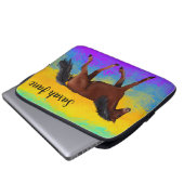 Brauner Arabischer Hengst Laptopschutzhülle (Vorne Knopf)
