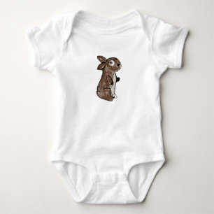 Brauner Baby-Body Bunny Baby Strampler