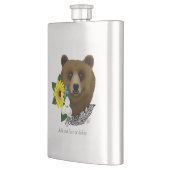 Brauner Bär Blüten Feather Flachmann (Links)
