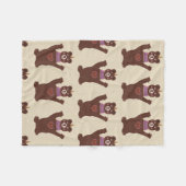 Brauner Bär Fleece Blanket (Vorderseite (Horizontal))