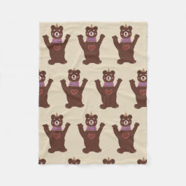 Brauner Bär Fleece Blanket