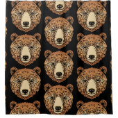 Brauner Bär für den Herbst Duschvorhang (Vorderseite)