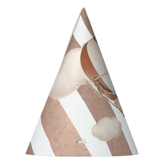 Brauner Bär Heißluftballon Partyhütchen (Links)