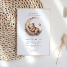 Brauner Bär im Aquarellbereich auf dem Mond