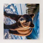Brauner Bär im Schnee Puzzle (Horizontal)