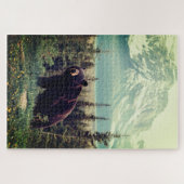 Brauner Bär in den Bergen Puzzle (Horizontal)