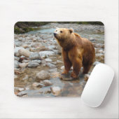 Brauner Bär in Stream Mousepad (Mit Mouse)