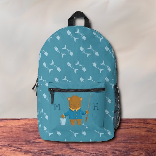 Brauner Bär Kid Blue Backpack Bedruckter Rucksack