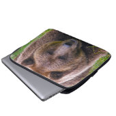 Brauner Bär Laptop-Sieb Laptopschutzhülle (Vorne Knopf)
