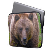 Brauner Bär Laptop-Sieb Laptopschutzhülle (Vorderseite Links)