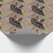 Brauner Bär mit Bier Geschenkpapier (Ecke)