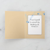 Brauner Bär mit Blume Bouquet Karte (Innenseite)