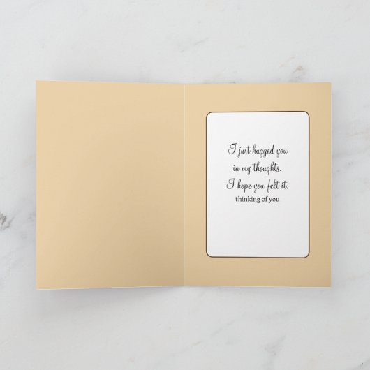 Brauner Bär mit Blume Karte (Innenseite)