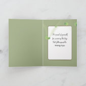 Brauner Bär mit Blume Karte (Innenseite)