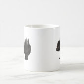 Brauner Bär mit einem Wald auf der Rückseite Kaffeetasse (Mittel)