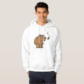 Brauner Bär mit fallendem Herbstleaf Niedliche Tie Hoodie (Vorne ganz)