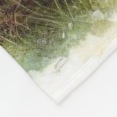 Brauner Bär mit zwei Kubs Fleecedecke (Ecke)