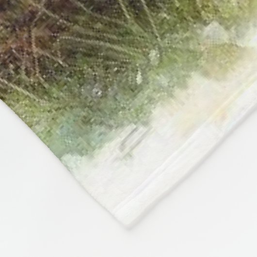 Brauner Bär mit zwei Kubs Fleecedecke (Ecke)