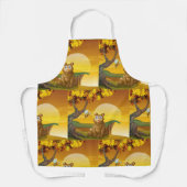 Brauner Bär Sunset Schürze (Vorderseite)