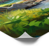 Brauner Bär und Baby 2 Poster (Ecke)