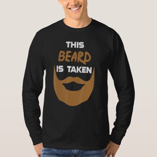 Brauner Bart, der dem Mann mit Kinnbartendesign ve T-Shirt (Vorderseite)