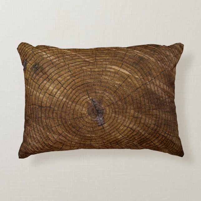 Brauner Baumstamm Dekokissen (Vorderseite)
