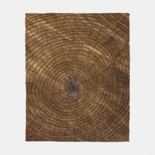 Brauner Baumstamm Fleecedecke