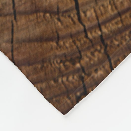 Brauner Baumstamm Fleecedecke (Ecke)