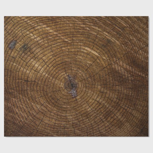 Brauner Baumstamm Geschenkpapier (Flach)