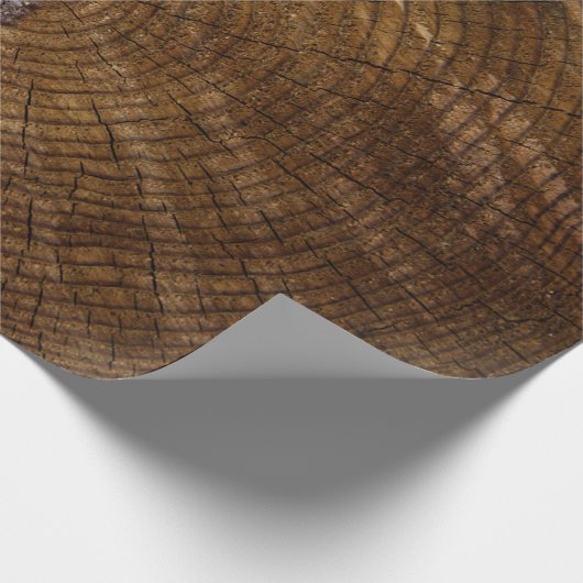 Brauner Baumstamm Geschenkpapier (Ecke)