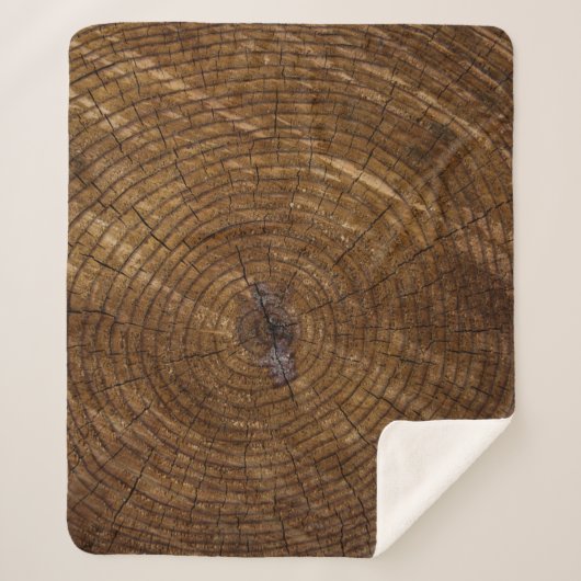 Brauner Baumstamm Sherpadecke (Vorderseite)