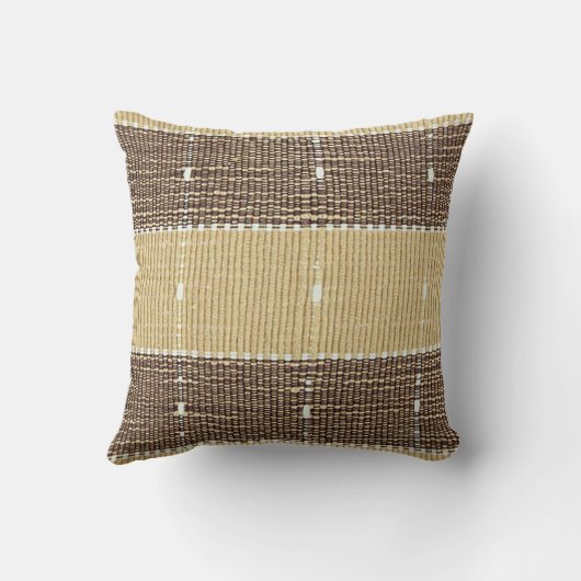 Brauner Baumwollkehlkissen Kissen (Rückseite)