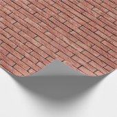 Brauner Betonziegel Geschenkpapier (Ecke)