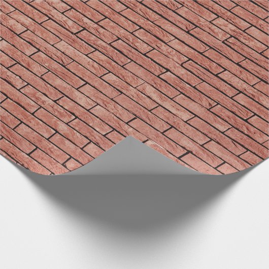 Brauner Betonziegel Geschenkpapier (Ecke)