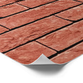Brauner Betonziegel Poster (Ecke)