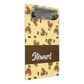 Brauner Bird Mini Klemmbrett (Schrägansicht)