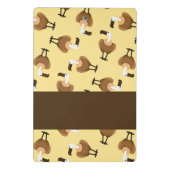 Brauner Bird Mini Klemmbrett (Rückseite)