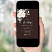 Brauner Bistre Roses Bläserne Hochzeit Einladung