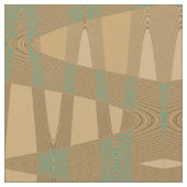 Brauner Blauer Wave Diamond Print Fabric Muster Stoff (Nahaufnahme)