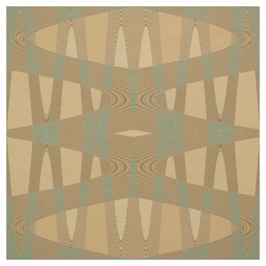 Brauner Blauer Wave Diamond Print Fabric Muster Stoff (Muster)