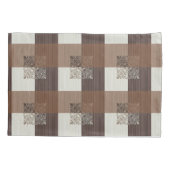 Brauner Block Druckkissenfall Kissenbezug (Rückseite)