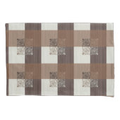 Brauner Block Druckkissenfall Kissenbezug (Vorderseite)