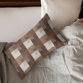 Brauner Block Druckkissenfall Kissenbezug