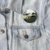 Brauner Blond, zwei Miniaturpferde, "Kleiner Pony" Button (Beispiel)